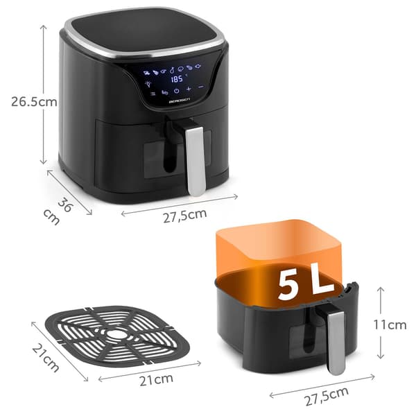Airfryer 5l BD-652 sort og sølv