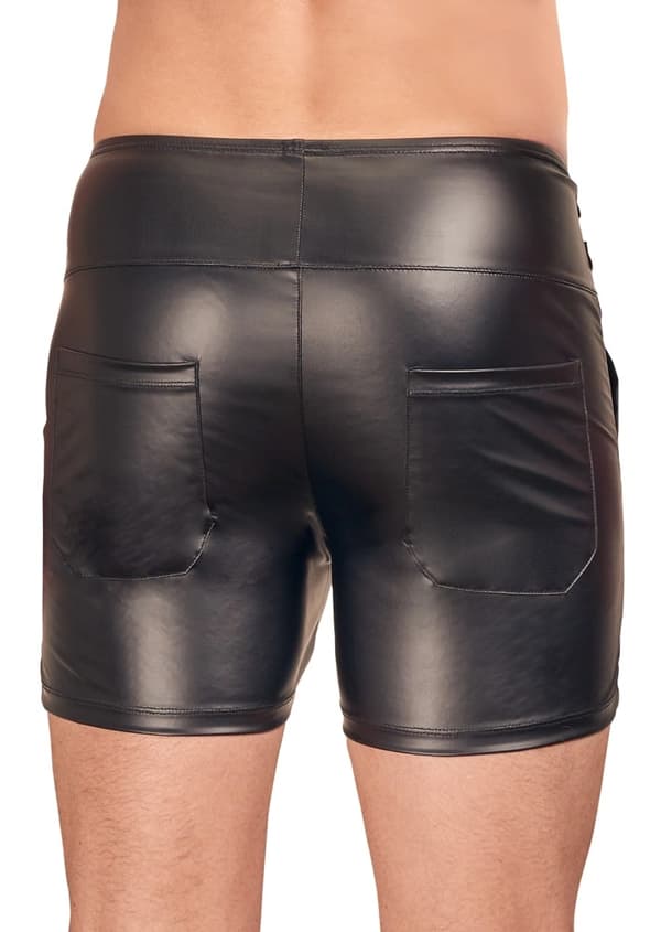 NEK Sorte herreshorts i mat look med justerbare sidespænder M