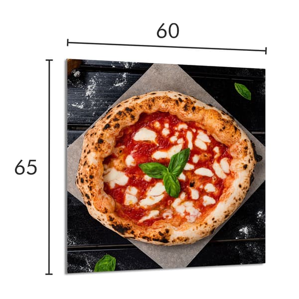 GLASPANEL FÖR KÖK 60x65 Pizza