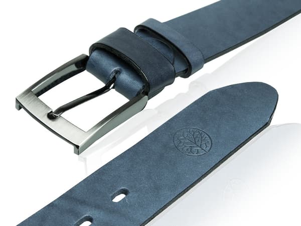 LIC40-0 NAVY 105 SUPREME læderbælte + CERTIFIKAT