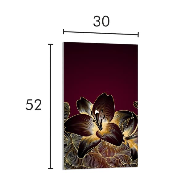 GLAS SKÄRBRÄDA 30x52 Orkidé