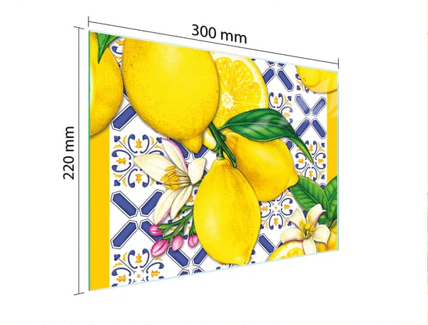 SKÄRBRÄDA I GLAS 30x22 CITRONER