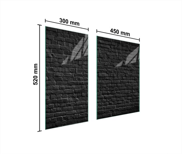 GLASSKYDDSPLÅT 75x52 TEGELSTEN