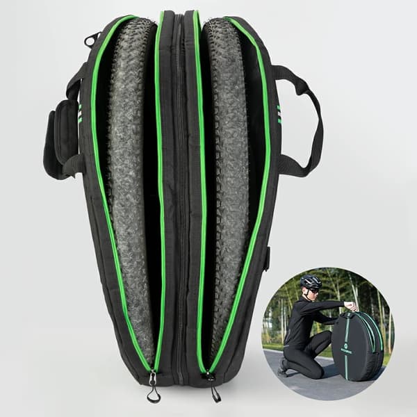 Transportdæksel til cykelhjul, diameter 74 cm - sort