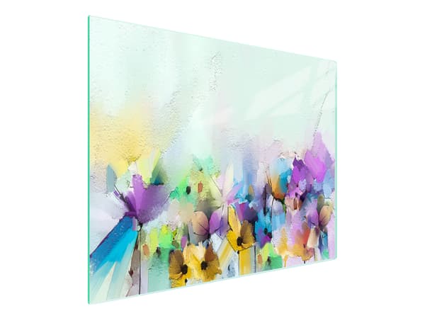 GLAS SKÆREBRÆT 52x30 BLOMSTER
