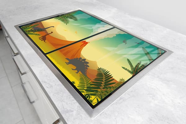 GLASSKYDDSPLATT FÖR SPIS 70x52 VULKAN