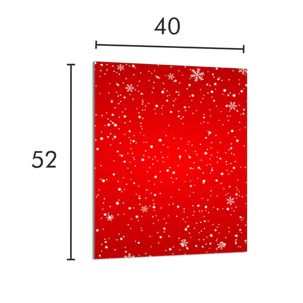 GLASSKÆREBRÆT 40x52 Rød