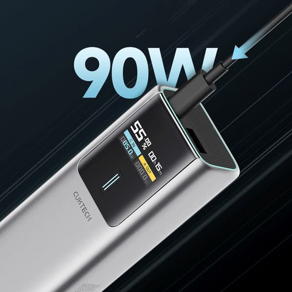 Varavirtalähde 10000mAh USB-C USB-A 150W - harmaa