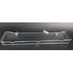 Badeværelseshylde i glas med ramme (60 cm)