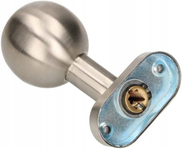 Fast INOX-knop, oval, bøjet
