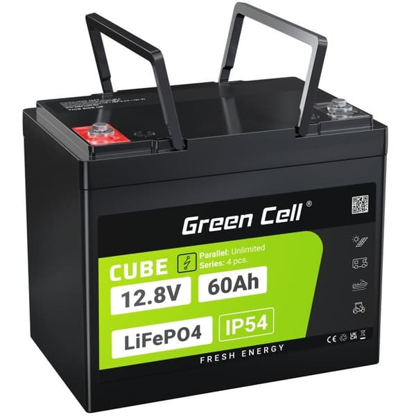 Green cell akkumulator lifepo4 cube 60ah 12v/12.8v