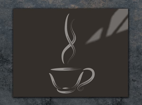 SKÄRBRÄDA I GLAS 40x30 KAFFE