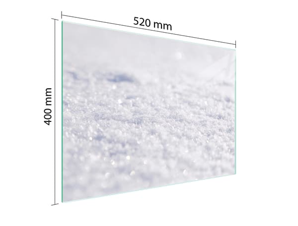SKÄRBRÄDA I GLAS 52x40 VIT
