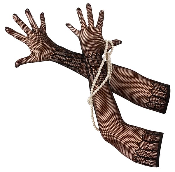 Cottelli ACCESSOIRES Mesh Lange Sorte Handsker SL