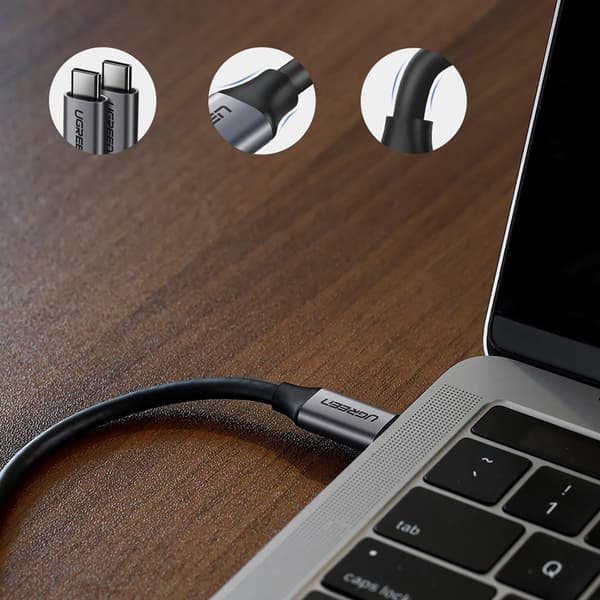 USB-C 3.1 - USB-C 3.1 1,5m kabel - grå