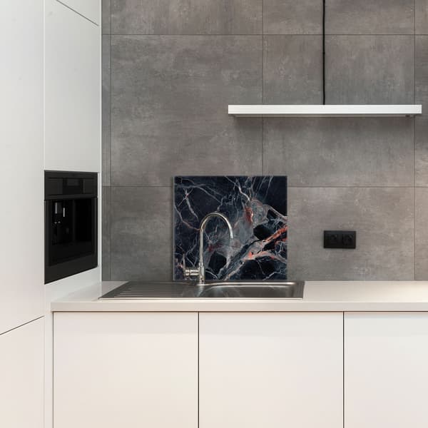 GLASPANEL TIL KØKKEN 65x60 Marmor