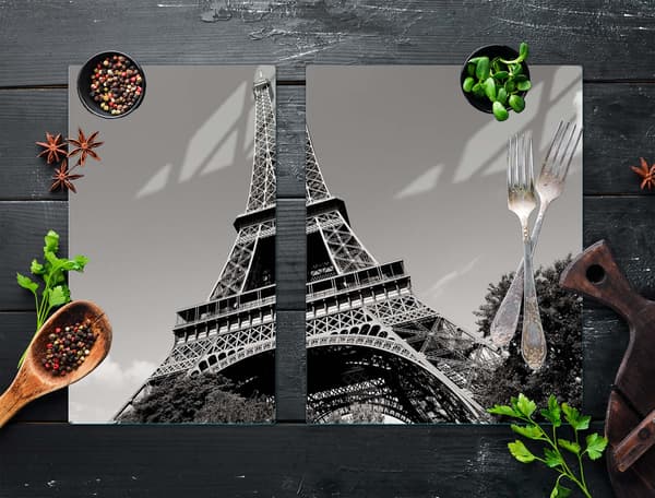 GLASSKYDDSPLÅT FÖR SPIS 70x52 PARIS