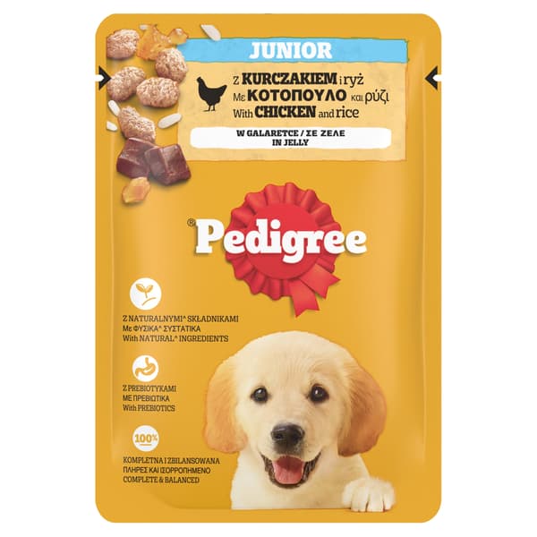 PEDIGREE hundfoder för vuxna hundar 100 g med kyckling JUNIOR