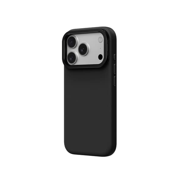 Glamour iPhone 17 Pro -kotelo jalustalla - musta