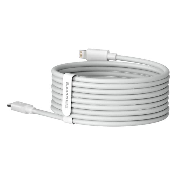 2x Simple Wisdom iPhone Lightning till USB-C 20W-kabel 1,5 m - Vit