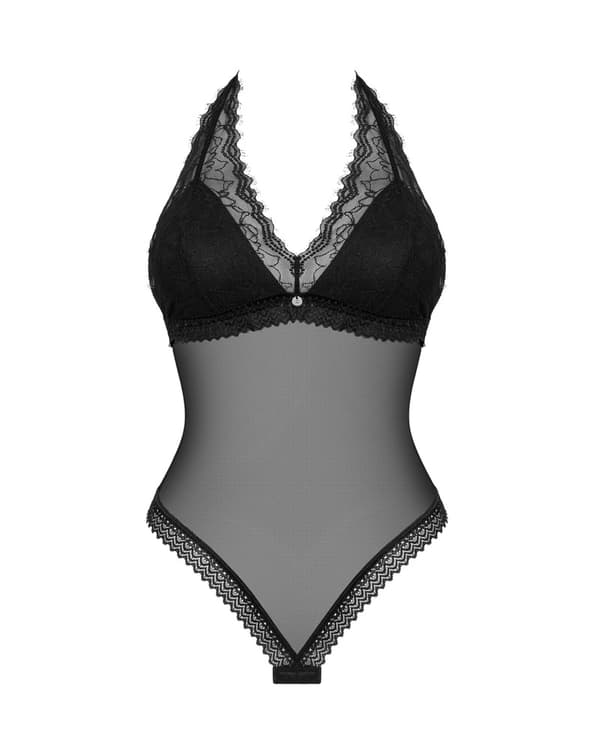 Obsessive Sort Mesh Bodysuit med Fin Blonde Medilla XSS