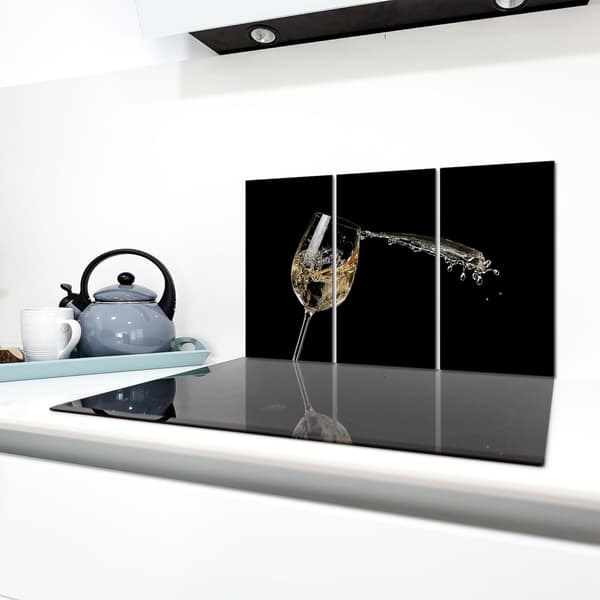 Skyddsplatta i glas för spis 3x30x52