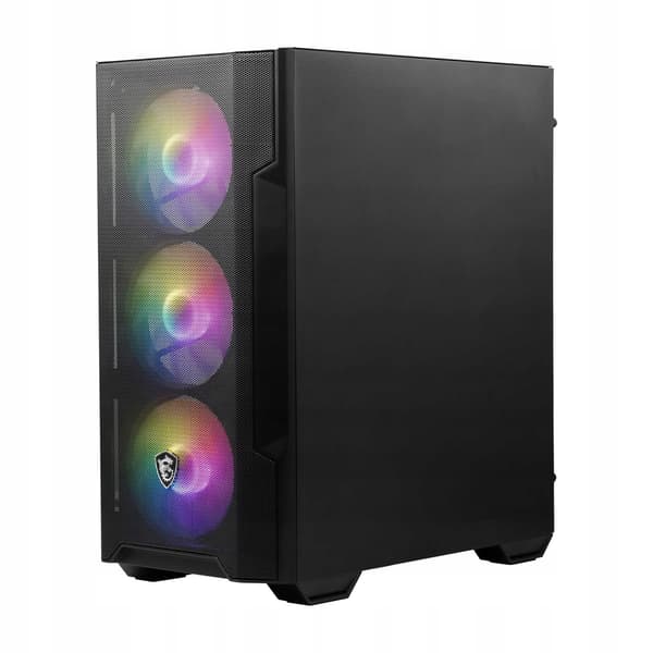 MSI MAG Forge M100A mATX MIDI -kotelo ikkunalla, ei virtalähdettä
