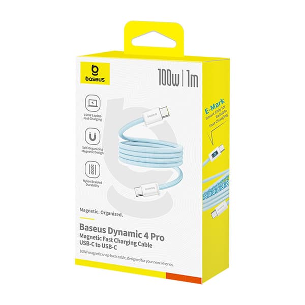 Självmonterande USB-C Dynamic 4 Pro 100W 1m kabel - Blå