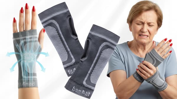 Kompressionshåndledsstøtte, elastisk håndstøtte, FIT4MED S/M