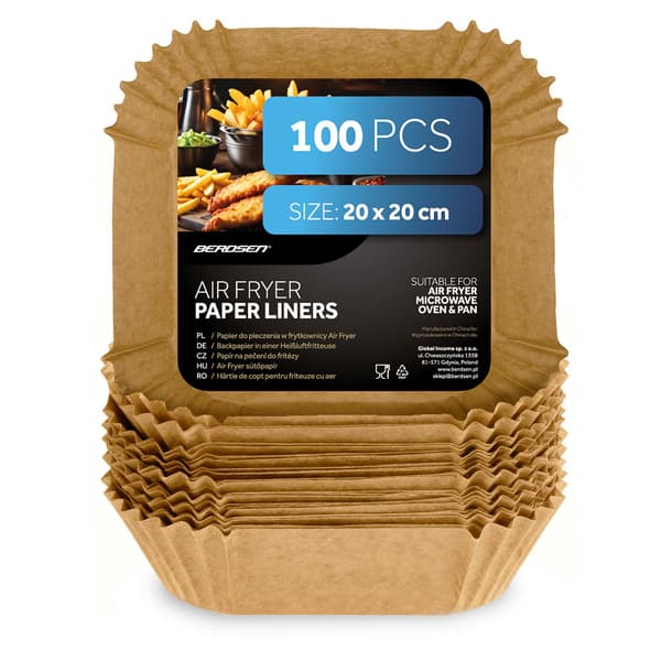 Bagepapir til fritureindsatser 20 cm Berdsen - 100 stk.