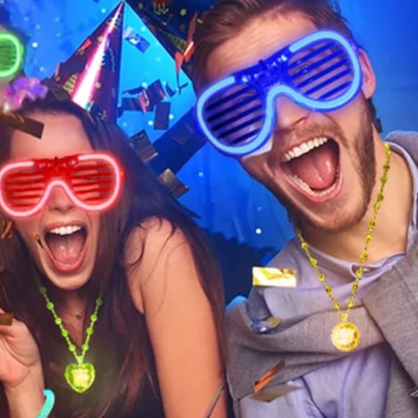 LED-glödande partyglasögon