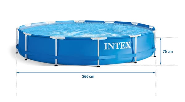 Trädgårdspoolram 366 x 76 cm INTEX 28210