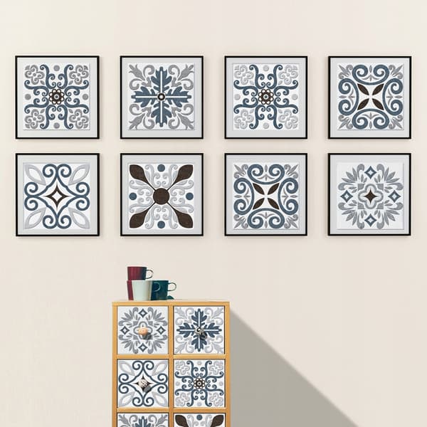 ZM självhäftande PVC-patchworkpaneler, set med 10 tapeter 20x20cm