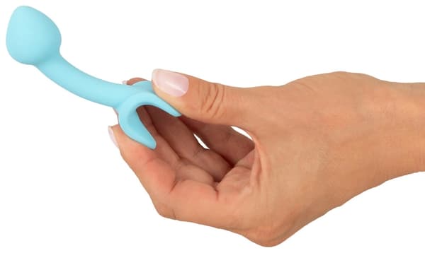 Cuties Silikon Perfekt Böjd Analplugg Blå