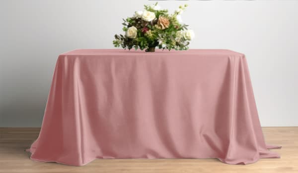 Bordsduk matt sammet puderrosa 230x230cm