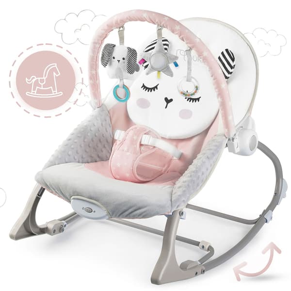 Nukido gungsäng med vibration - rosa