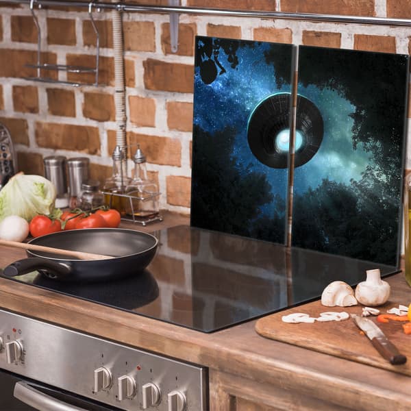 Skyddsplatta i glas för spis 2x30x52 UFO