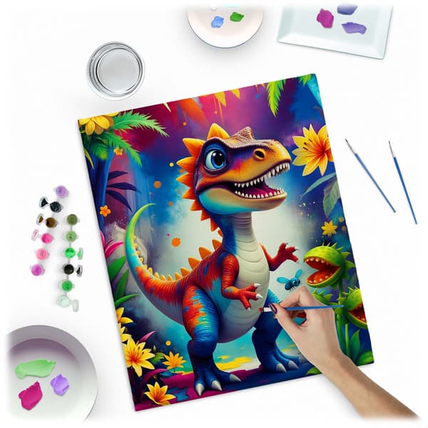 Måla efter nummer-bild 40x50 cm Massido Dino