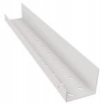 Brusehylde 60 cm rustfrit stål hvid