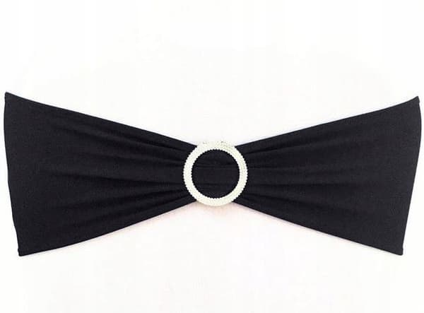 Elastiskt svart kokardband för stol