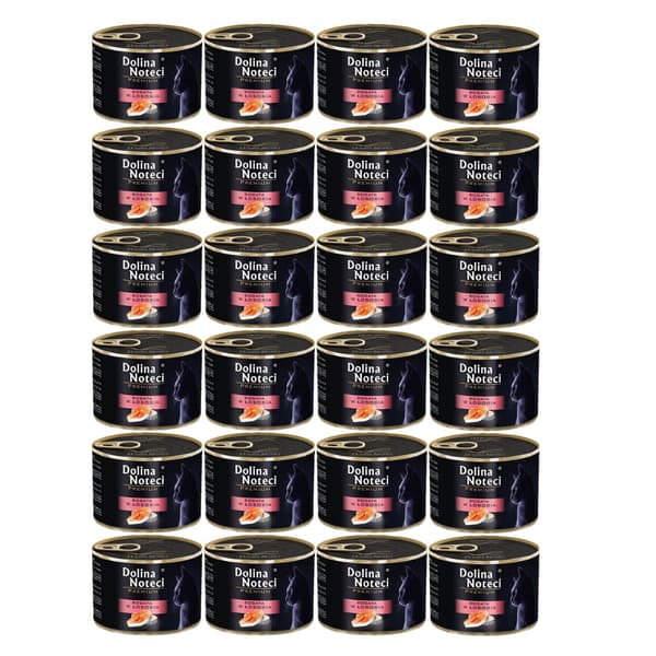 DOLINA NOTECI Premium rik på lax - våtfoder för katter - 24x185g