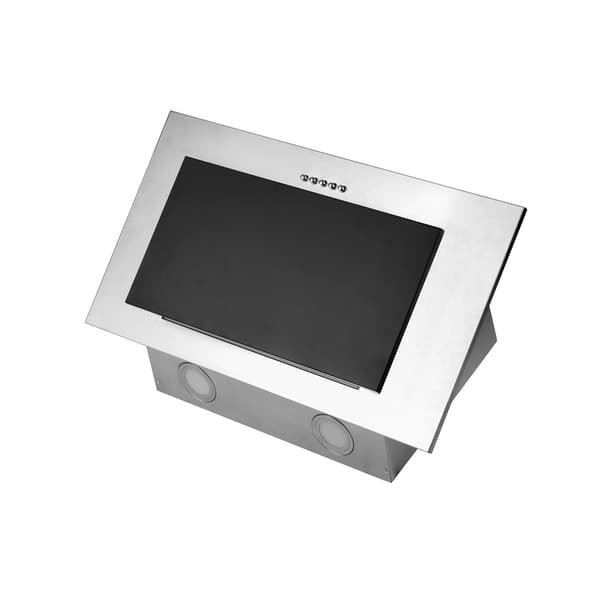 Emhætte med skorsten 60 cm inox + sort BT-209
