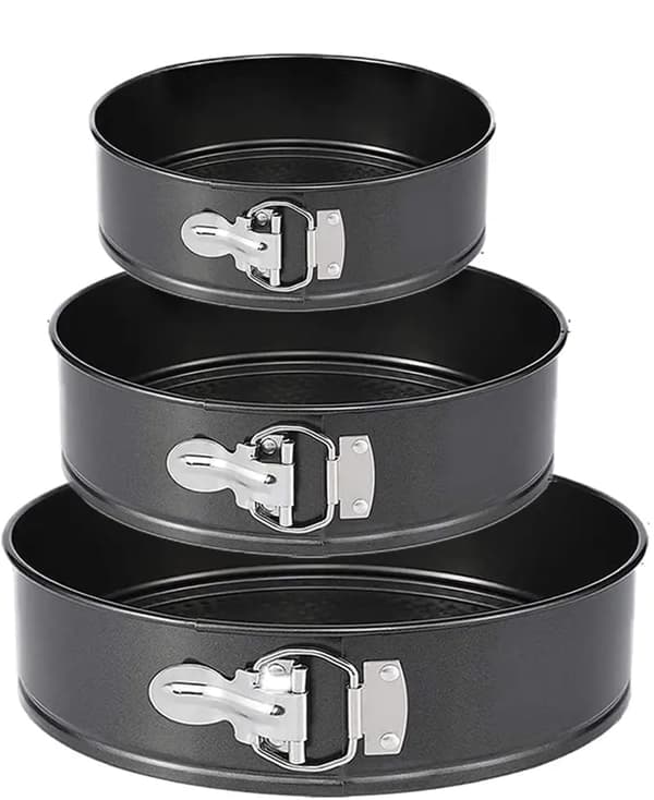 3 stk. kageform, bageplade, 24/26/28 cm, non-stick
