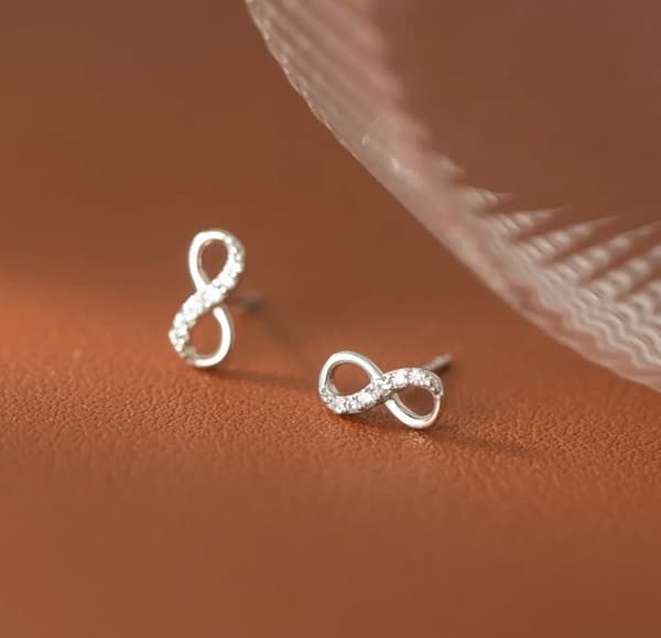 Pendientes de plata Pendientes infinitos Pendientes de cobre