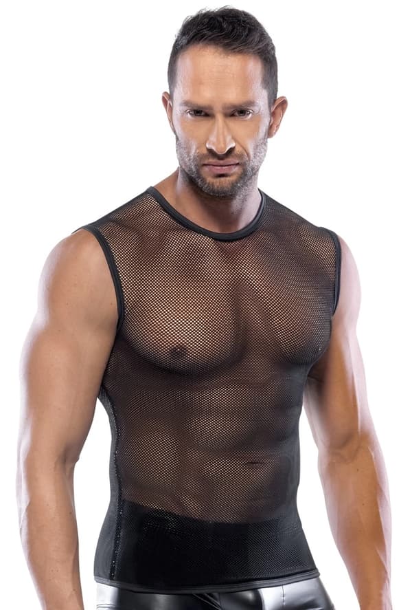 Svenjoyment Herre Tyk Mesh Tanktop Sort ML