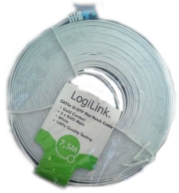 LogiLink CP0140 CAT5e U-UTP -kytkentäkaapeli, 15 m, litteä