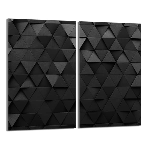 Glasbeskyttelsesplade til komfur 2x30x52 Sort