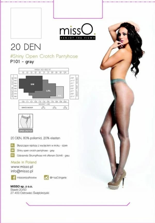 MissO P101 Grå SM Cutout Tights