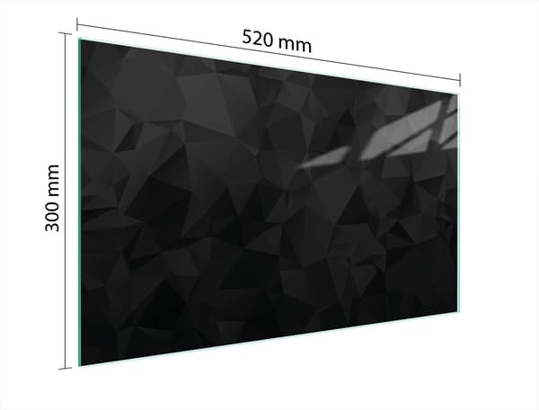 SKÄRBRÄDA I GLAS 52x30 SVART