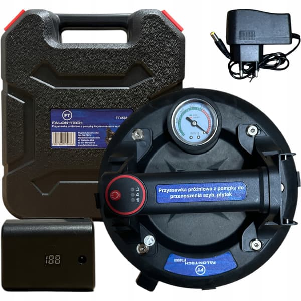 FALON-TECH FT4568 elektrisk sugkopp 200 kg 8" med pump